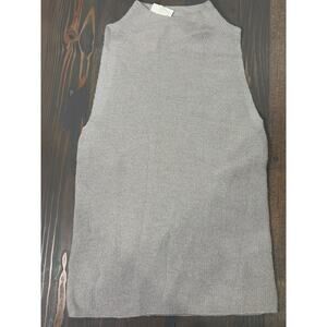 Vince Metallic Mock Nk Grey Basic - Size XS - NWT